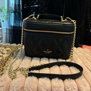 Kate Spade Black Quilted Crossbody Bag like new